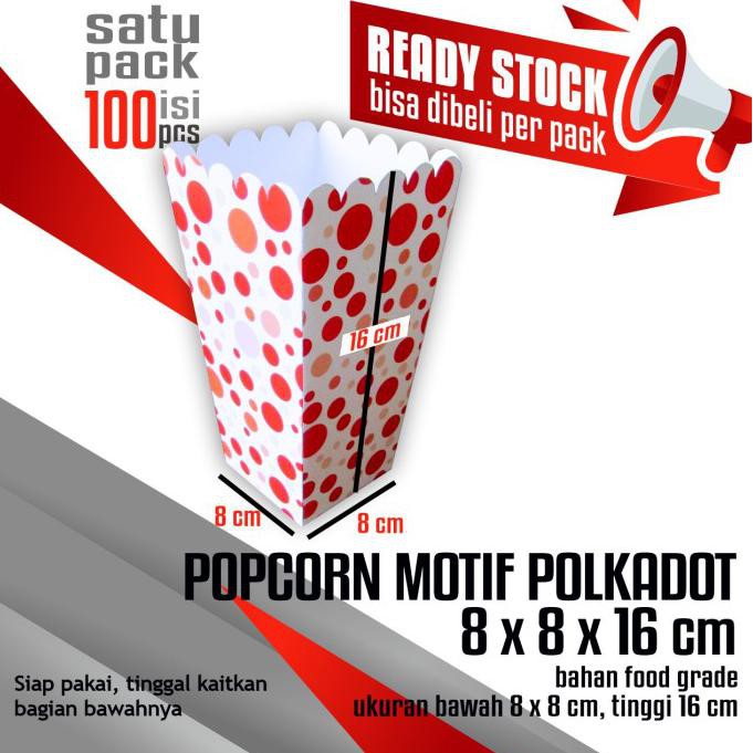 

DUS POPCORN, KEMASAN POPCORN, TEMPAT POPCORN, BUNGKUS POPCORN, POPCORN