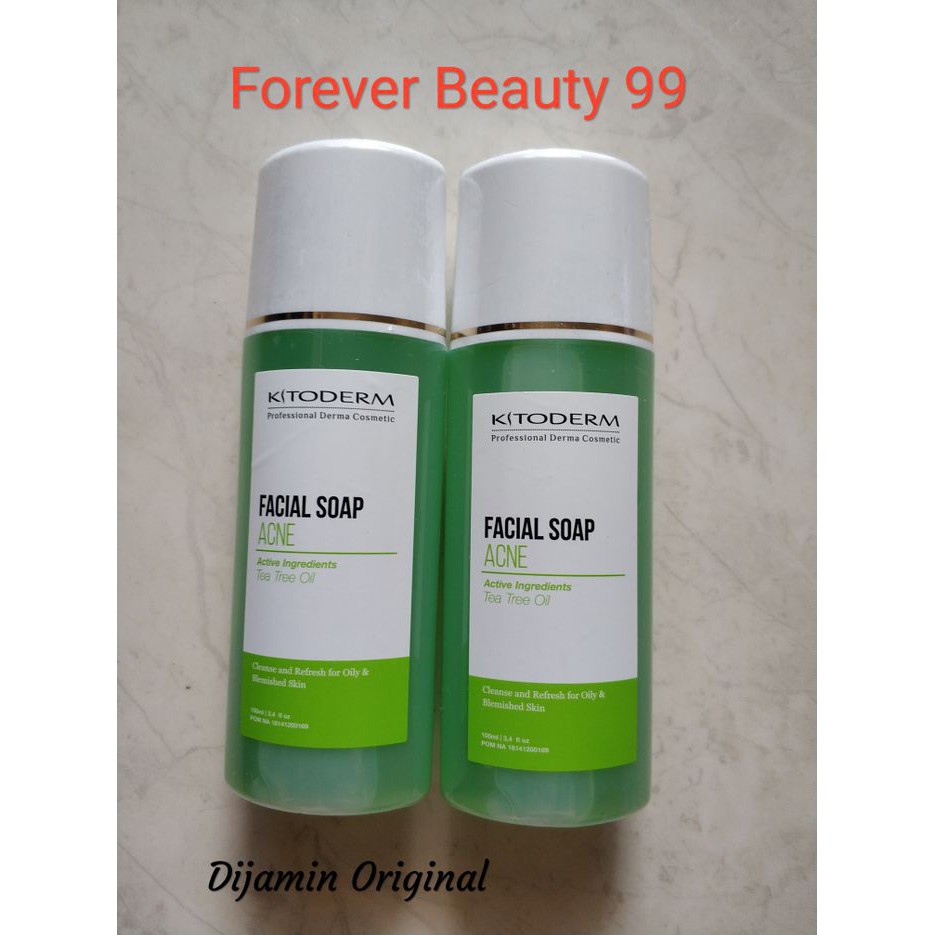 Ori Neww Kitoderm Facial Soap Acne Tea Tree Oil (Hijau) - Sabun muka jerawat 877609