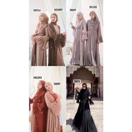 Ulyya Abaya Original by Kazami (Dress Set Pashmina + Free Belt)