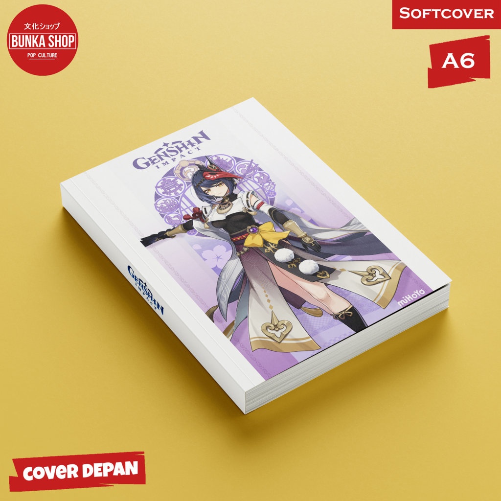 

Pocket Note Game Genshin Impact Kujou Sara Softcover A6 Buku Tulis Catatan Notes Agenda Planner Jurnal