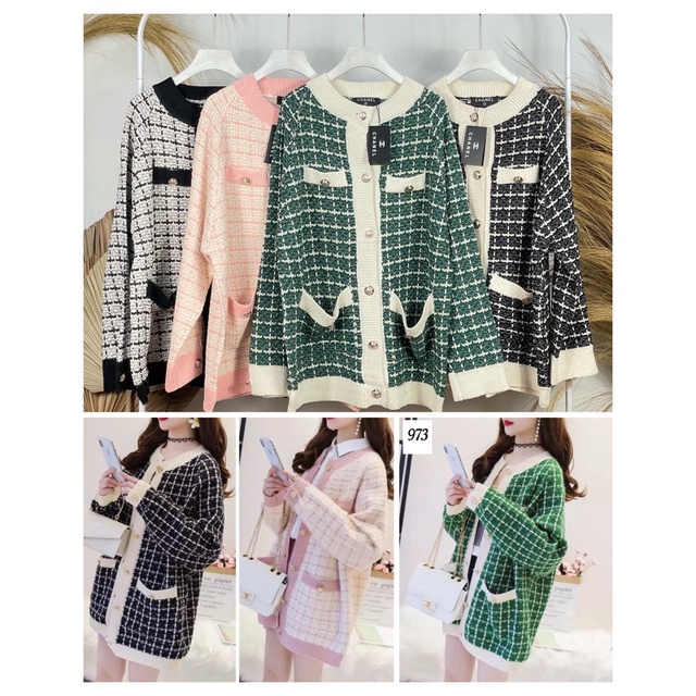 outer rajut premium import Grosir Pgmta Kode 973 serian isi 4 pcs