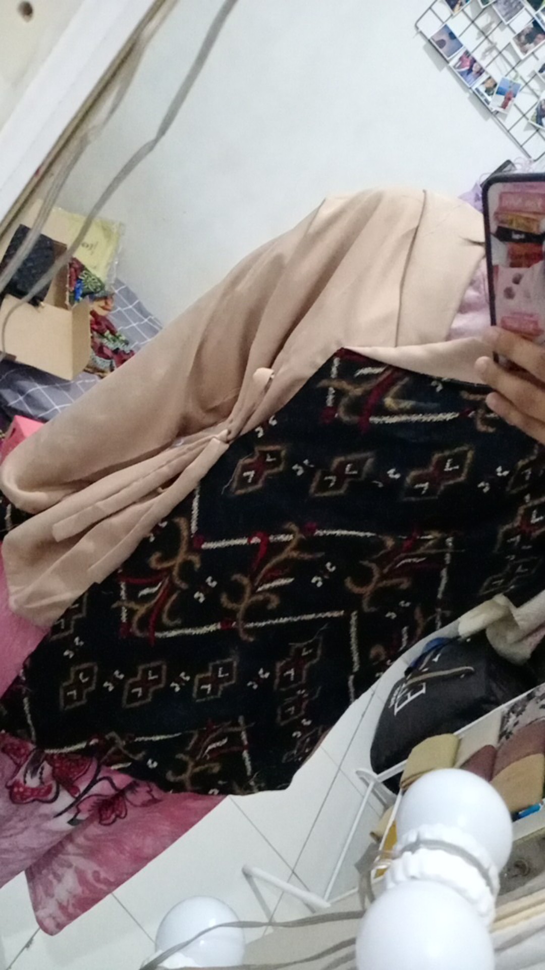 Tey-17 Batik Wanita Asj Sa Hrb026 Kenongo Kemeja Tosca Pendek