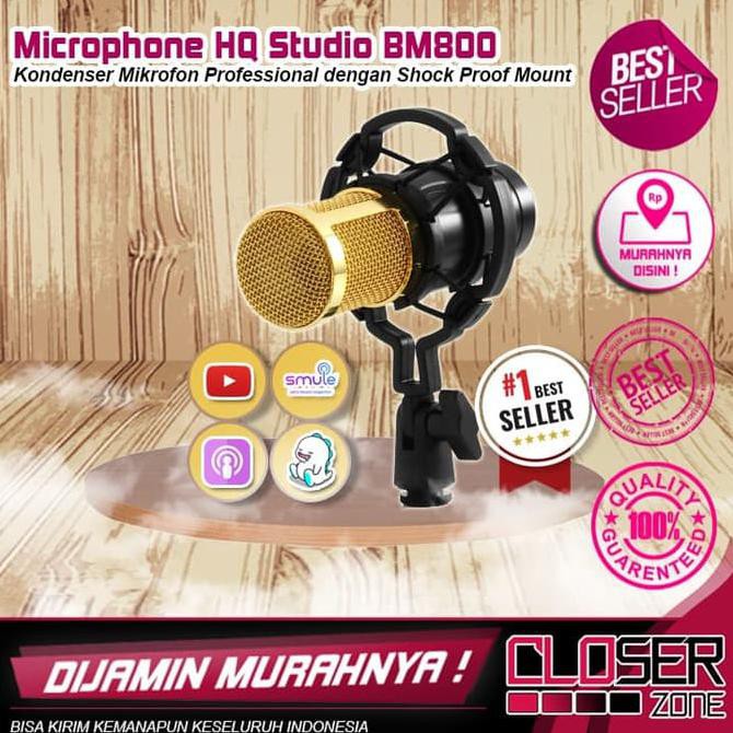 TAFFWARE MIC MICROPHONE CONDENSER - BM800 - BM-800 - KUNING