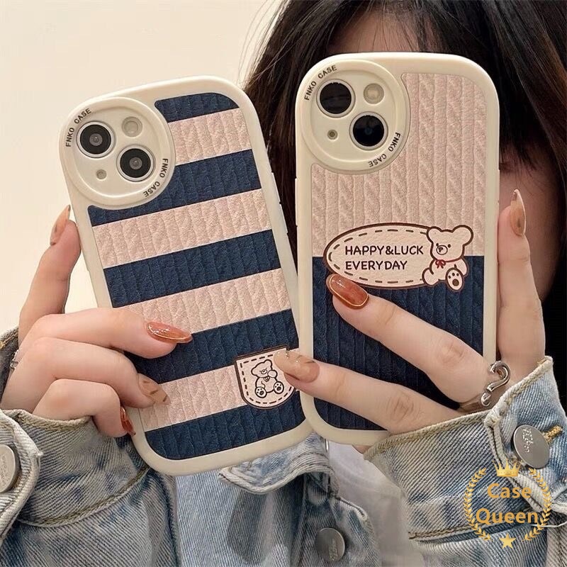 Soft Case TPU Desain Beruang Kecil Ultra Slim Untuk iPhone 7 8 Plus XR 11 13 12 Pro MAX 6 6s Plus X XS MAX SE 2020