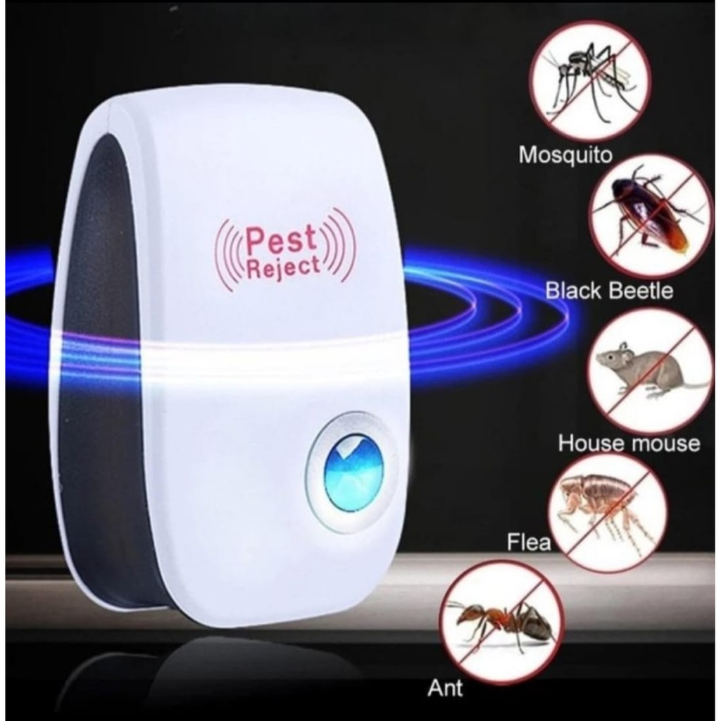 ULTRASONIC PEST REJECT REPELLER NEW RIDDEX PENGUSIR TIKUS NYAMUK SERANGGA DLL