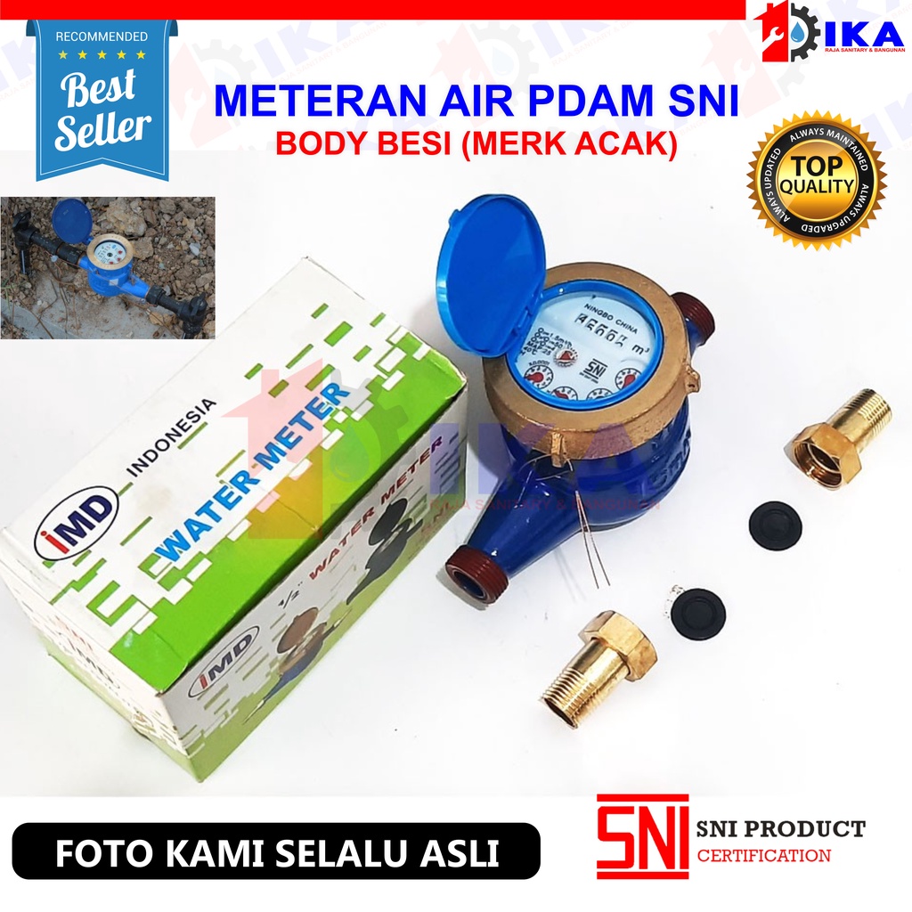 Meteran Air Besi SNI AMNB MIR / Meteran Air PAM Body PVC SNI IMD