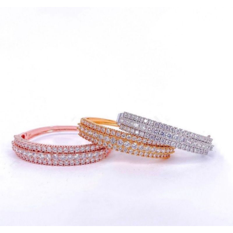 gelang listring kode 009009/012489 bronze replika berlian lapis emas