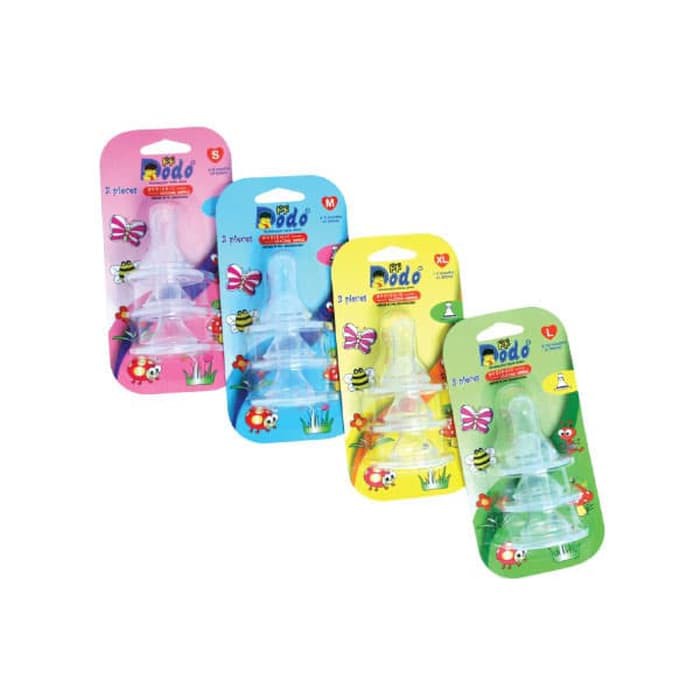 Dodo Nipple Blister 2Pack/3Pack Slim Neck - Nipple Botol Bayi