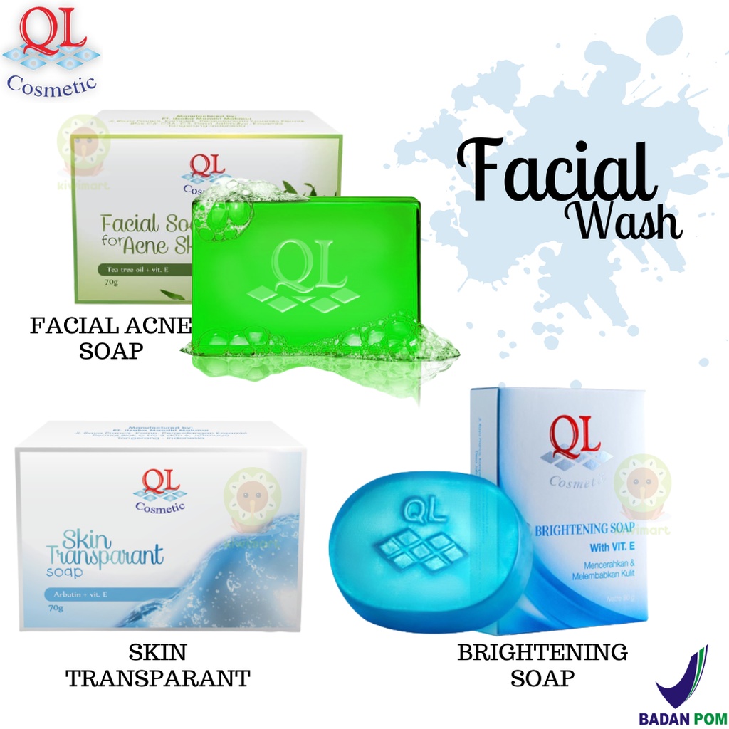 QL COSMETIC FACIAL SOAP FOR ACNE SKIN - BRIGHTENING - SABUN WAJAH