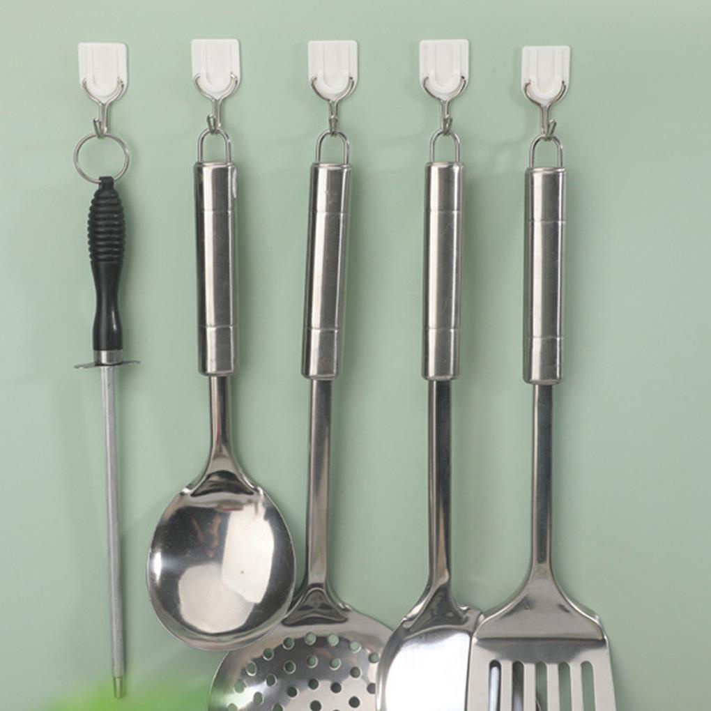 (house2020) 6pcs / Set Kait Gantungan Dinding / Pintu / Ubin / Kaca Kuat Untuk Perlengkapan Rumah