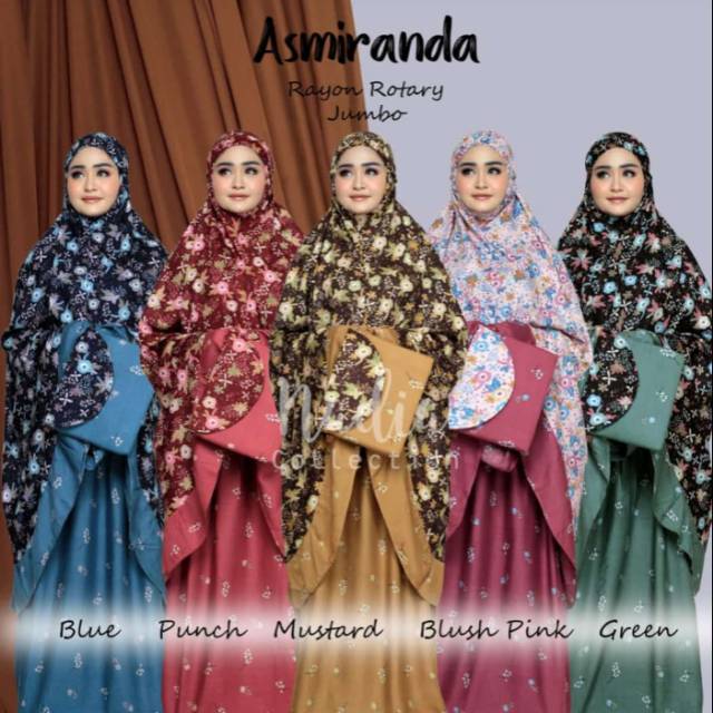 MUKENA JUMBO MOTIF ASMIRANDAH RAYON ROTARI