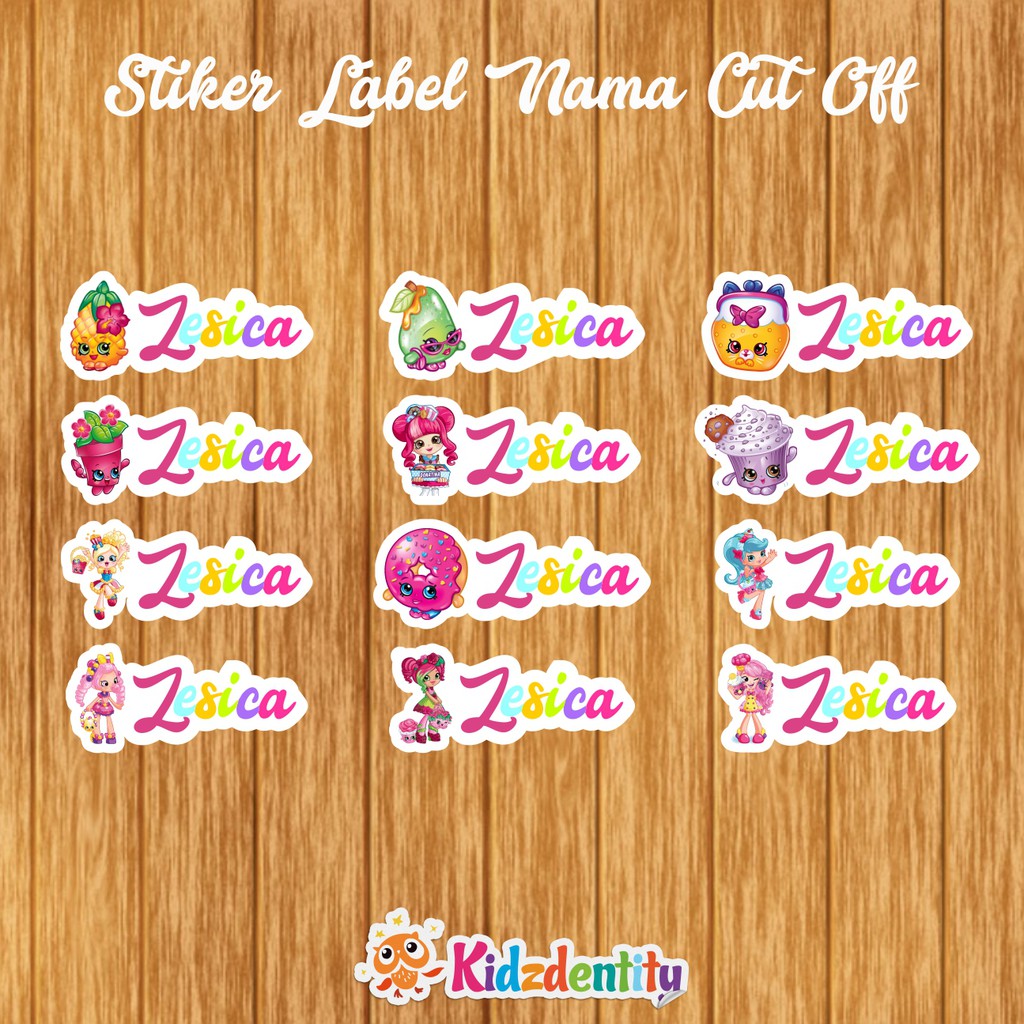

STIKER NAMA CUT OFF SHOPKIN