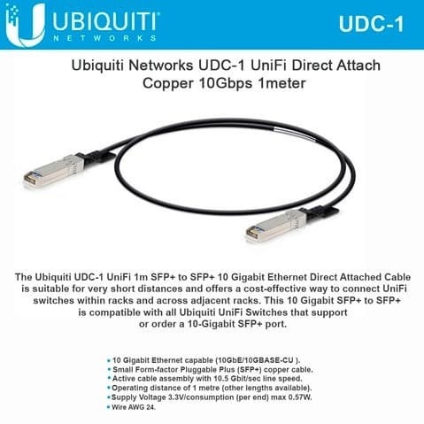 Ubiquiti UDC-1 Unifi Direct Attach Copper 10Gbps 1meter