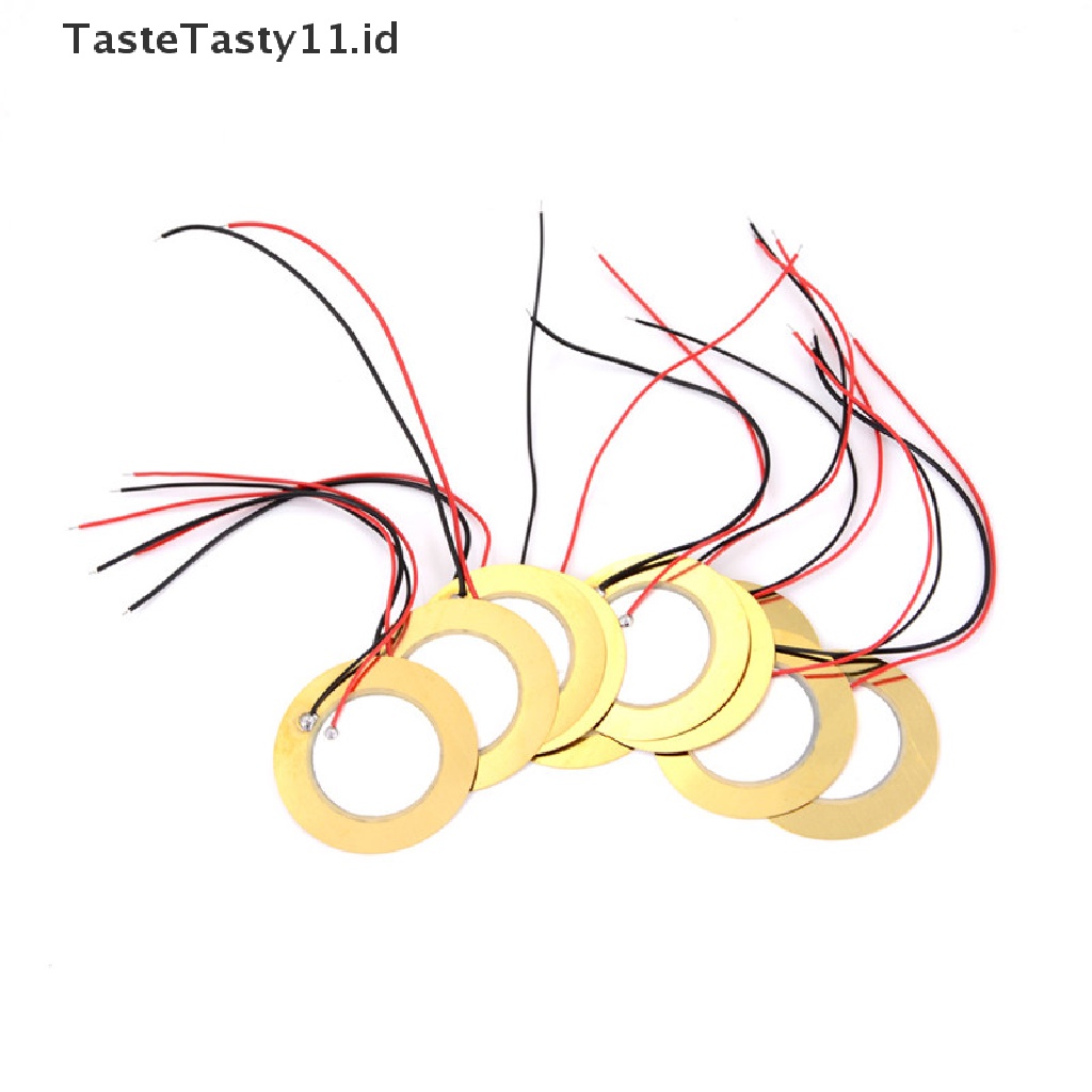 10pcs Disk Drum Sensor Trigger Piezo Elements buzzer Sounder Bahan Tembaga Ukuran 35mm