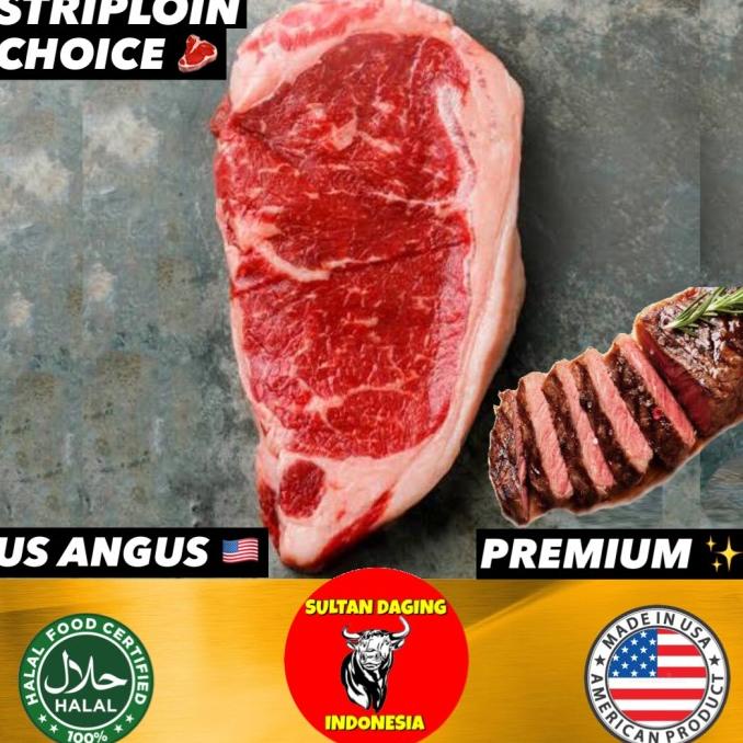 

USDA STRIPLOIN CHOICE PREMIUM ANGUS BEEF 240 GRAM IMPORT DARI USA FSDGDF252