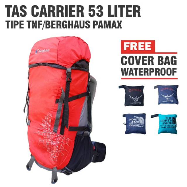Tas keril carrier carier ceril tas gunung   tas pendaki tas outdoor tas kemping 53 L 55 L up 60 L