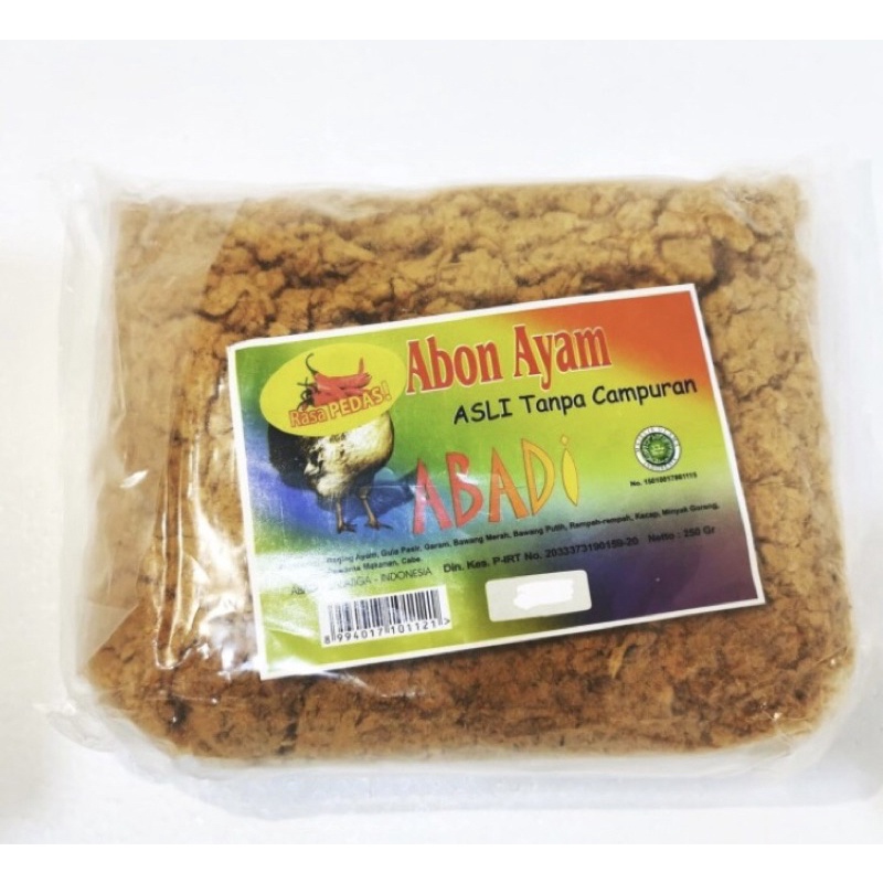 

Abon Ayam Pedas Abadi 1kg