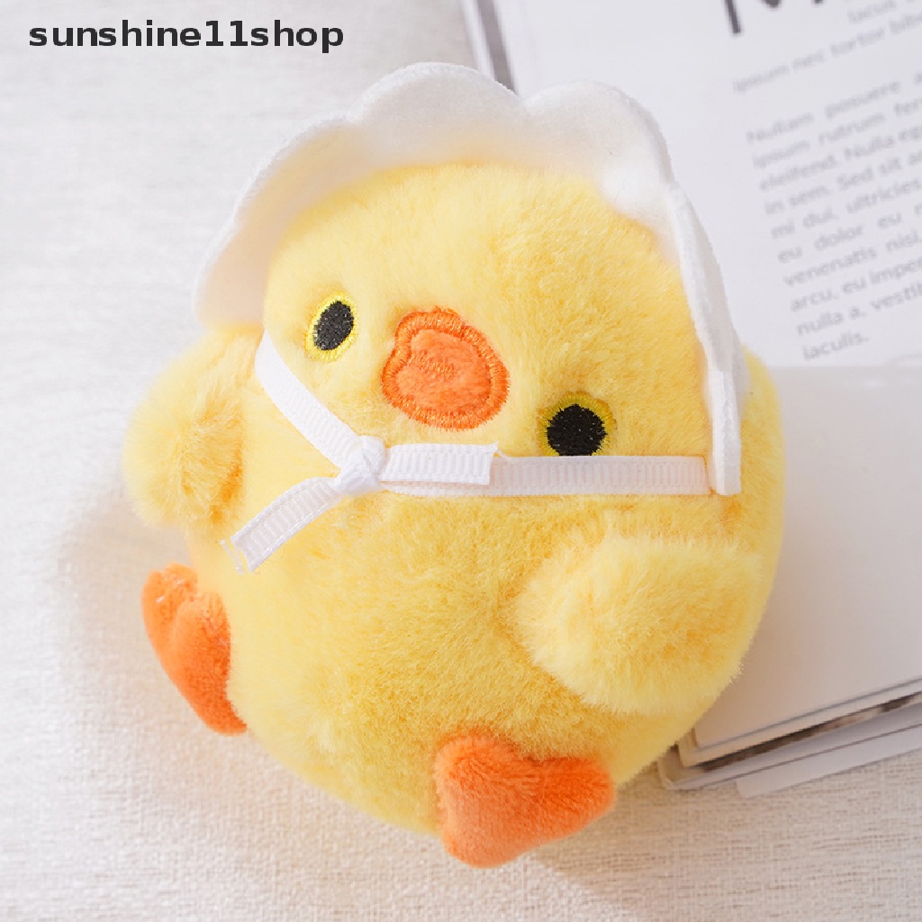 Sho 1Pc Gantungan Kunci Bentuk Boneka Plush Ayam Kecil Lucu Warna Kuning