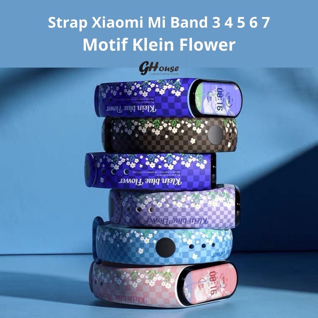 Strap Xiaomi Mi Band 7 6 5 4 3 Tali Pengganti Xiaomi Mi Band 7 6 5 4 3 Klien Flower Bunga Cantik