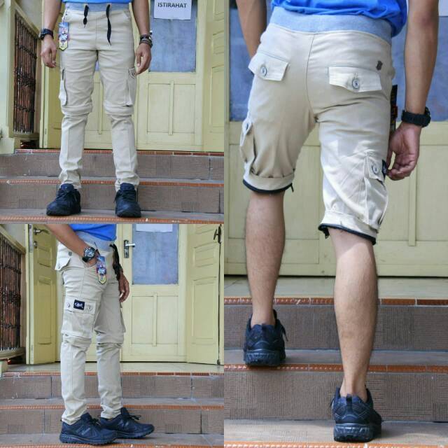  Celana cargo sambung  cargo  panjang sambung  celana  