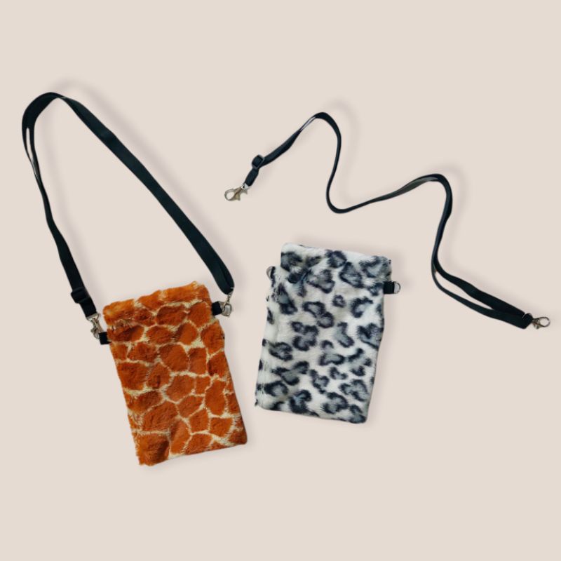 Sling bag mini , Sling bag HP bulu , Tas HP