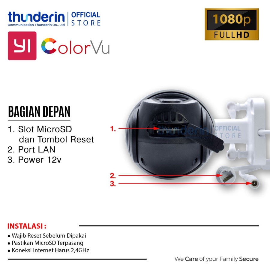 Kamera CCTV Wifi PTZ Outdoor Wireless IP Camera 2MP 1080P-3