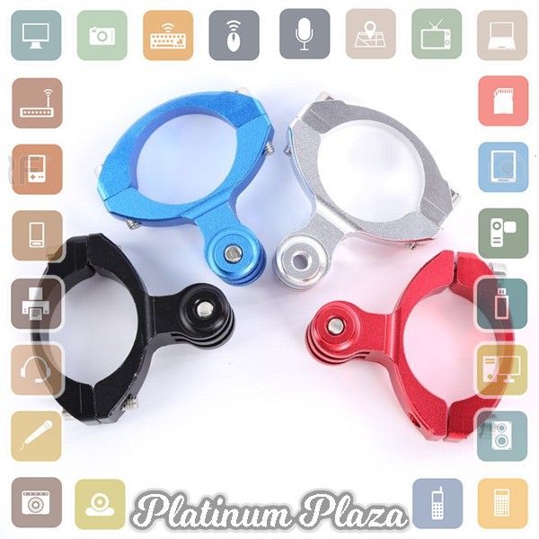 Bike Handlebar Seatpost Mount Aluminium for GoPro &amp; Xiaomi Yi - Black`E4DI9G-