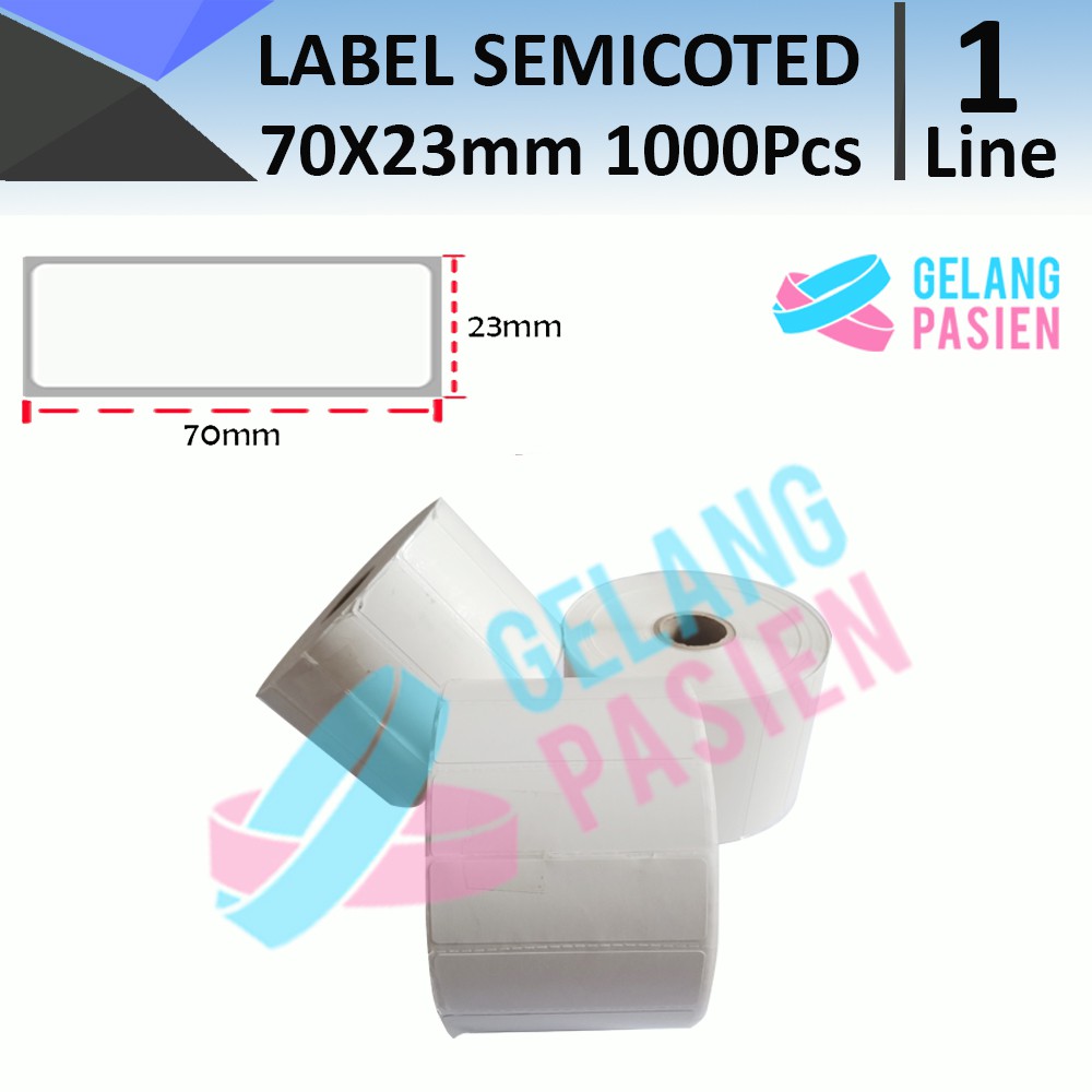 

Label Barcode Semicoated 70x23mm isi 1000 Pcs