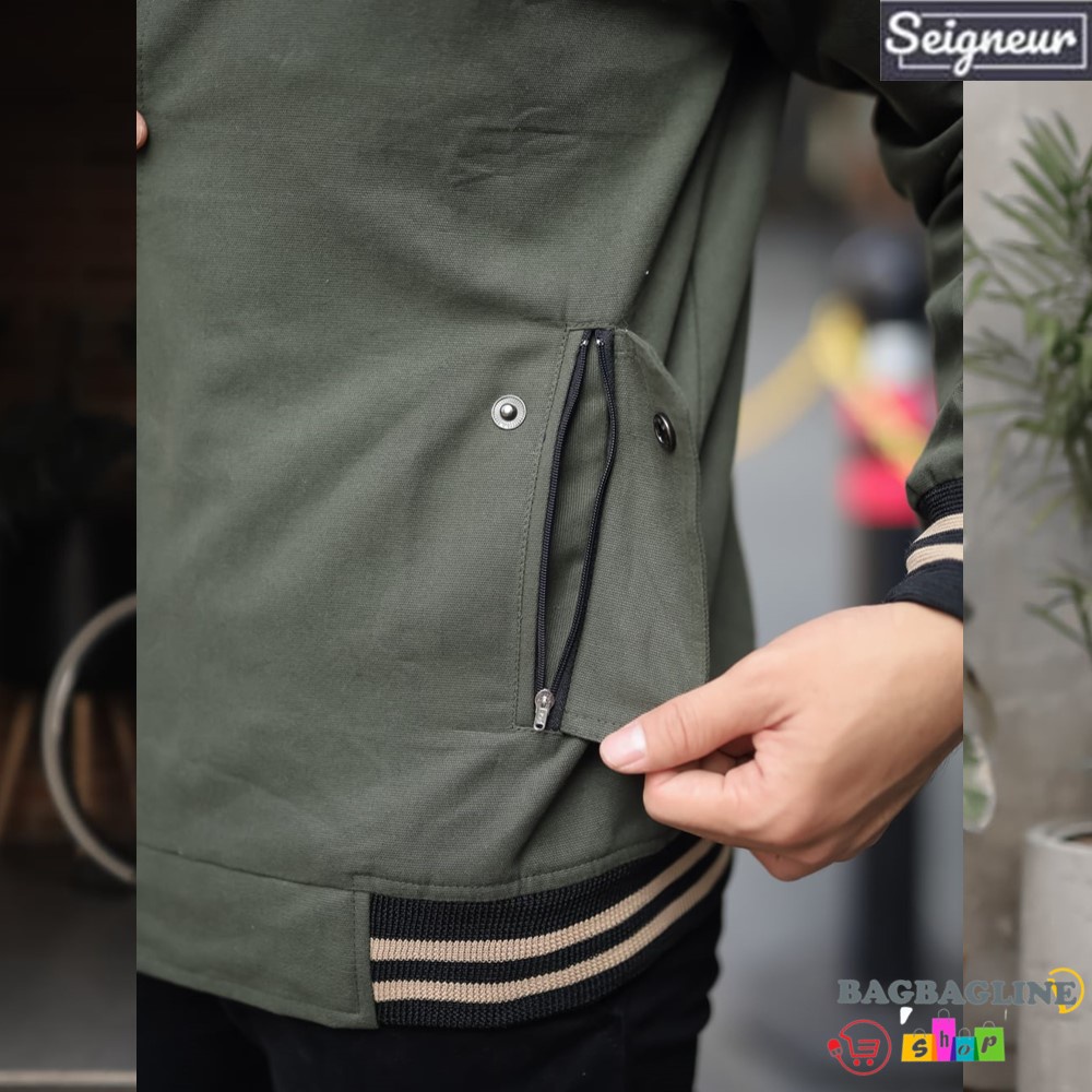 JAKET PRIA CASUAL SIMPLE ORIGINAL SEIGNEUR / JAKET MOTOR PRIA / JAKET REMAJA KANVAS CANVAS PREMIUM