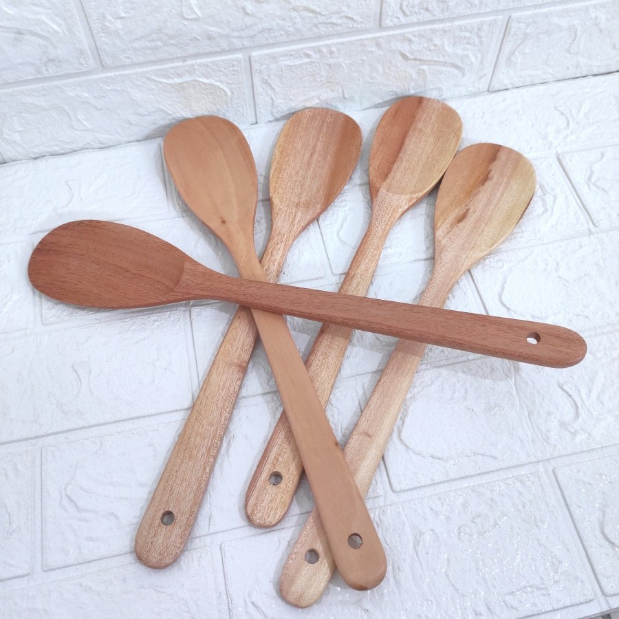 spatula sodet sutil kayu panjang 36 cm bahan super premium ujung bulat