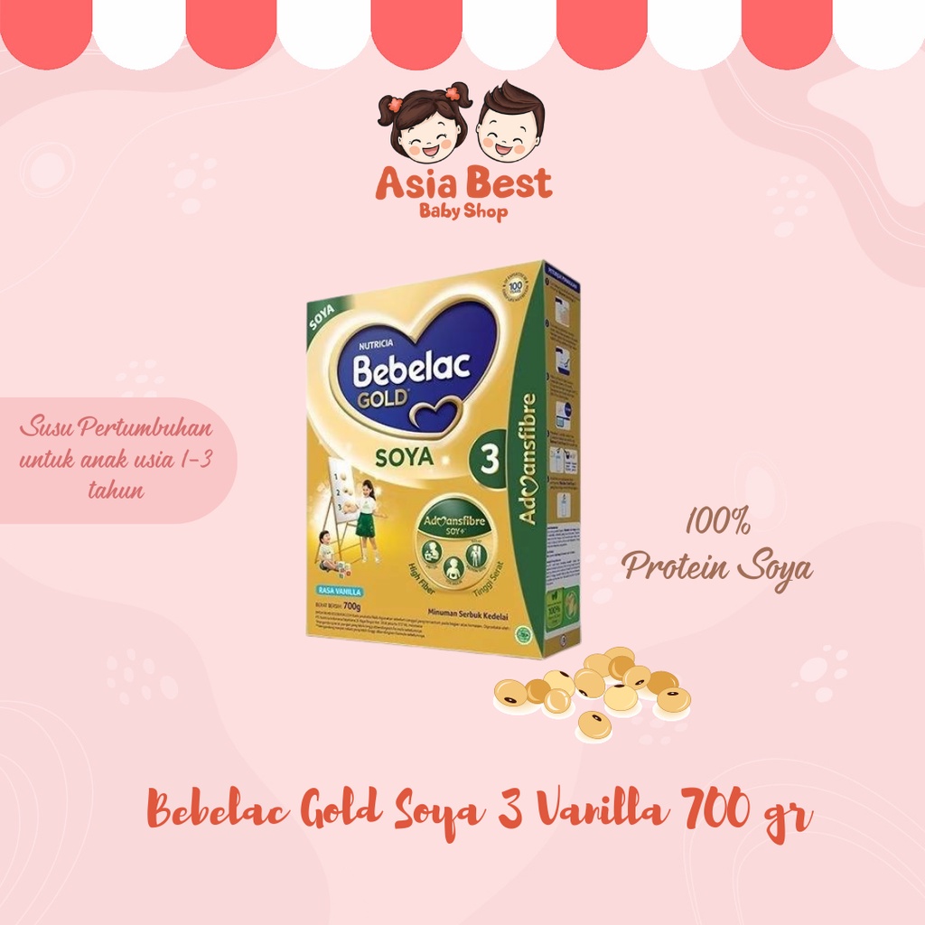 

Bebelac Gold Soya 3 Vanila Formula Soya 700 GR/ susu pertumbuhan untuk anak usia 1-3 tahun