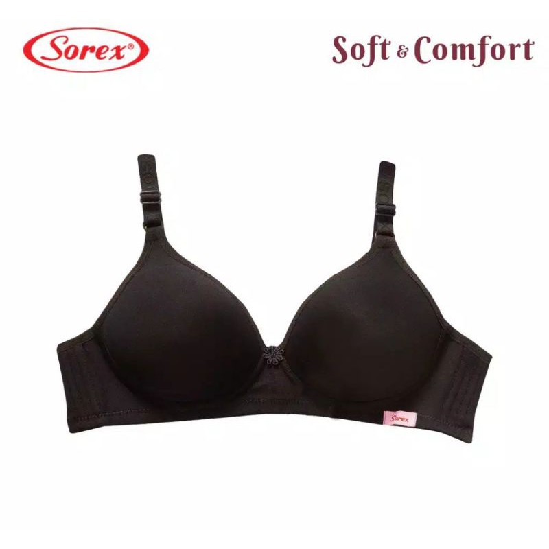 Bra Sorex  17228 Super Soft Busa Tanpa Kawat Cup Besar Kait 3 Setara Cup B-C