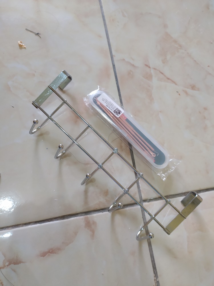 Gantungan Rak Serbaguna 5 Hook Gantung Stainless Dapur Kamar Mandi