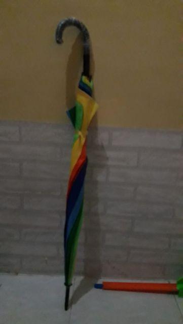 Payung Pelangi Jumbo Rainbow Umbrella 16 Jari Warna Warni Golf Besar