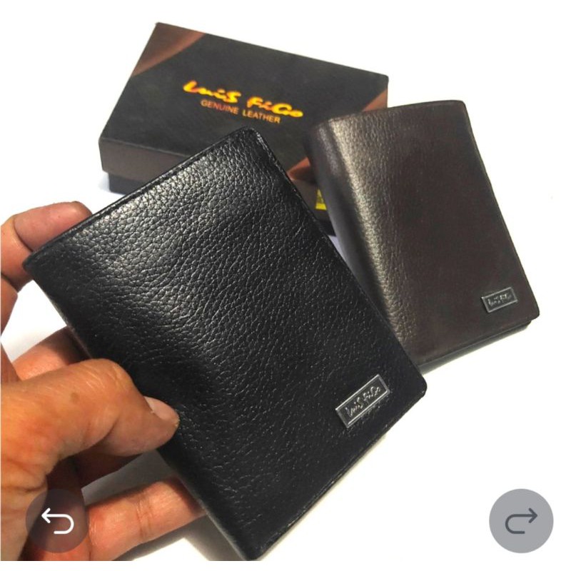 dompet lipat pria kulit asli vertical Luis Figo premium