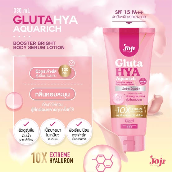 Joji Booster Bright Body Serum Lotion/spf15PA++/10vitamins/gluta vit c e a peach/gluta hya aquarich