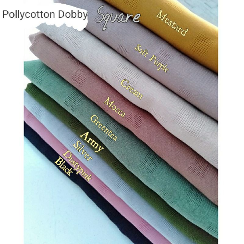 Pollycotton Dobby Potton  Square | Hijab Polycotton Motif