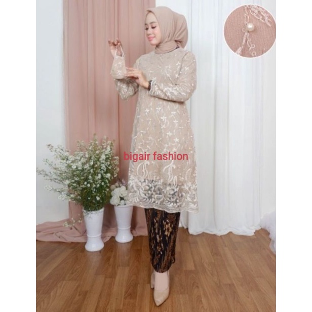 ATASAN TUNIK KEBAYA MODERN ATASAN TUNIK TILE KEBAYA WISUDA KEBAYA KONDANGAN TERBARU KEBAYA PESTA by BA