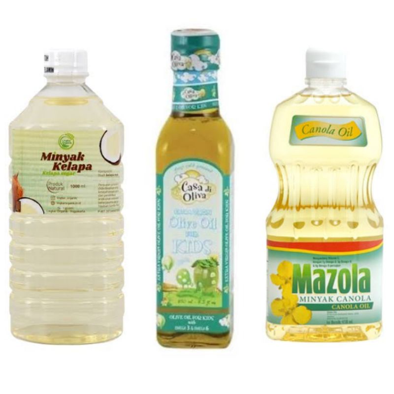 

MAZOLA CANOLA / EVOO / VCO MINYAK KELAPA UNTUK MPASI 50ml Repack