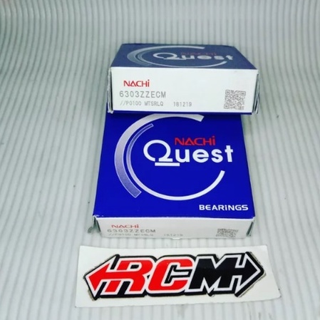 BEARING LAHER LAKER NACHI QUEST 6303 2 TUTUP ZZ ORI JAPAN