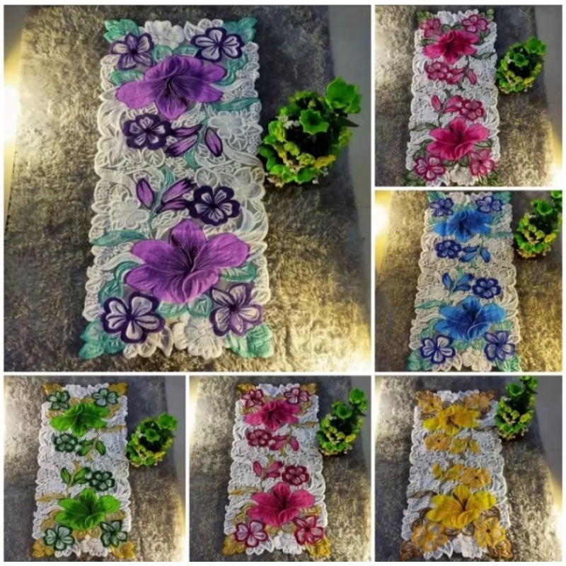 taplak meja bordir timbul taplak MEJA MINIMALIS terlaris termurah termewah ruang tamu rumah