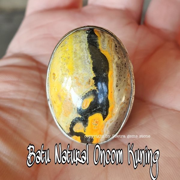 NATURAL BATU AKIK ONCOM KUNING