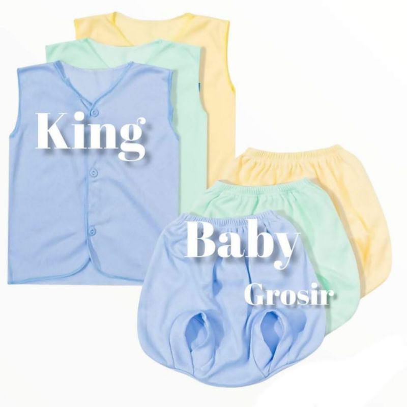 3Stel BAJU KUTUNG POLOS &amp; POP POLOS  BAYI NEWBORN SNI