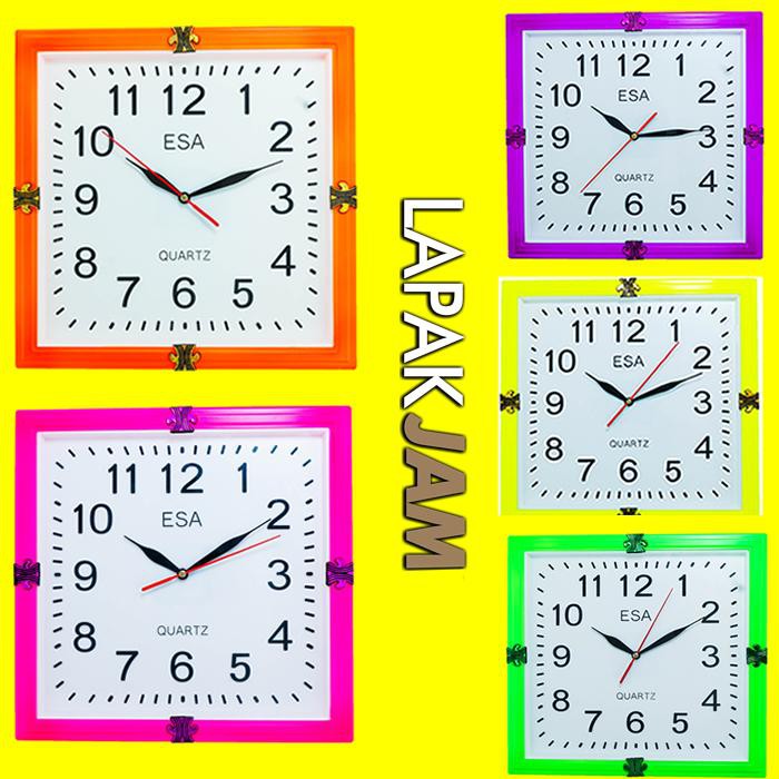 Jam Dinding Minimalis Dekorasi Rumah Sweep Movement Unik Wall Clock ESA 971