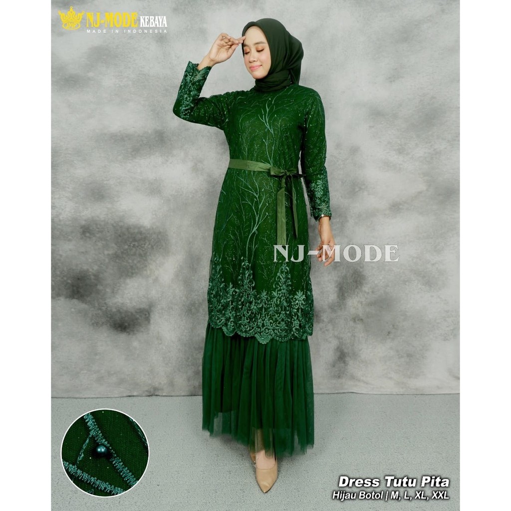 PROMO LONG GAMIS TUTU TULLE MUTIARA BORDIR / GAMIS PESTA