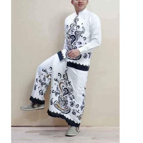 PROMOSI  9.9 Batik Setelan Sarung Dan Setelan Celana Sarung Batik Pria Sarung Batik Solo Pria Bahan 