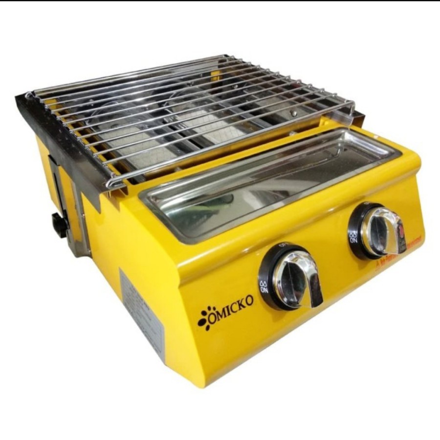 Kompor Panggang Sosis BBQ Grill 2 Tungku Roaster Gas Griller CLBBQ2