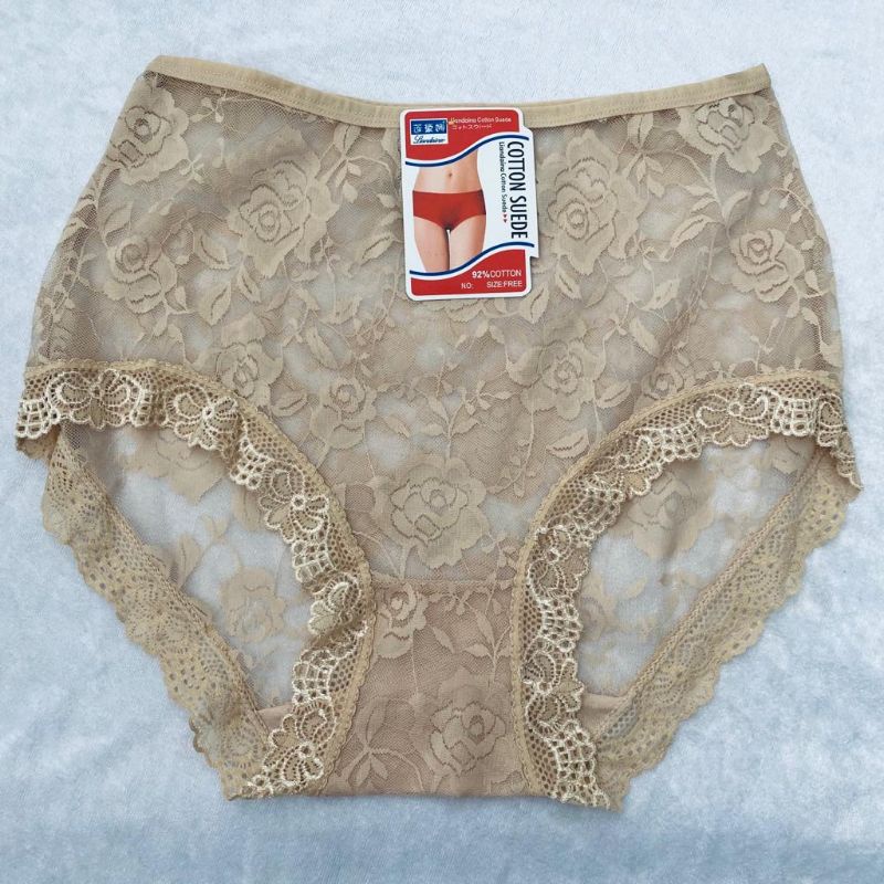 Celana dalam (cd) wanita impor 87218 renda fit XL high waist