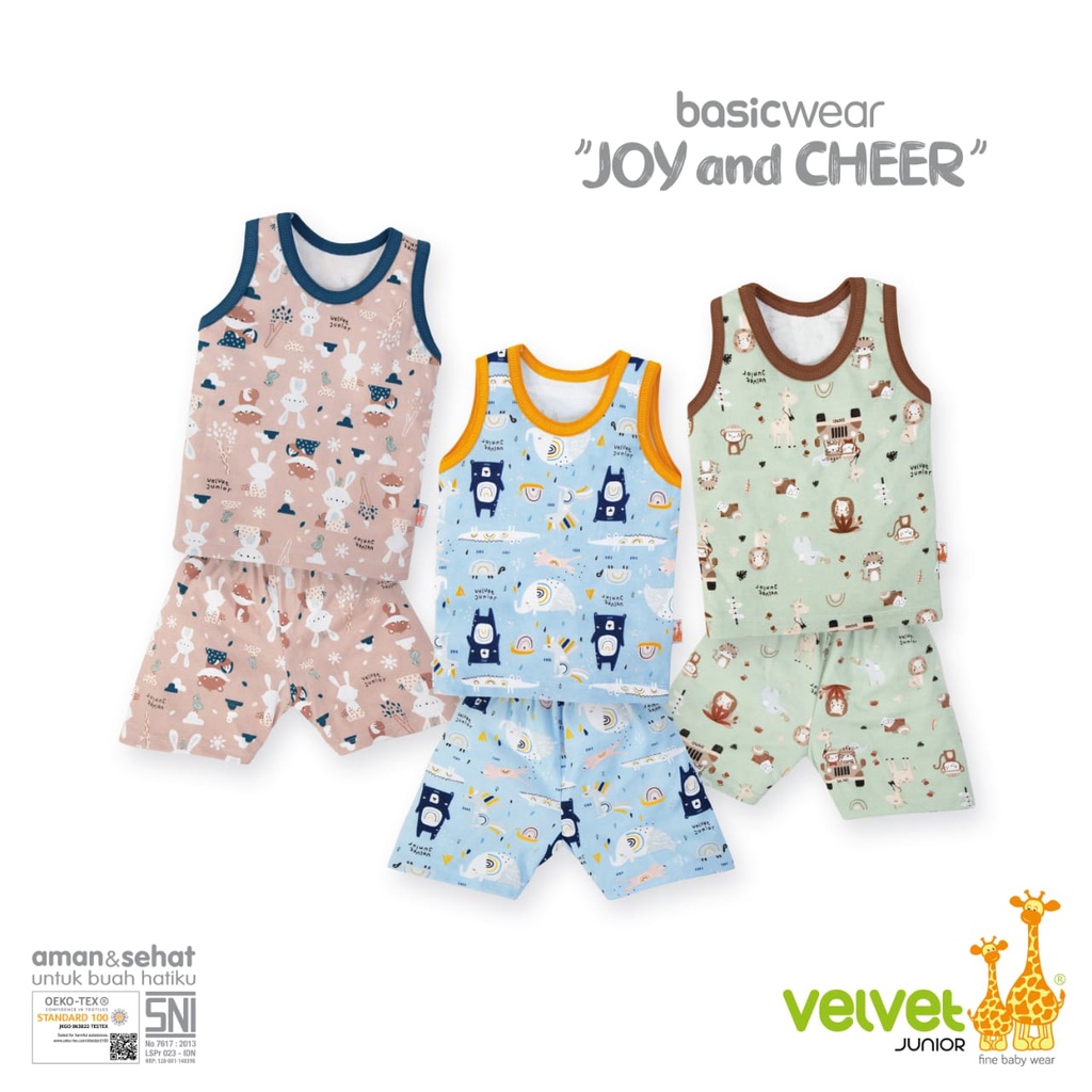 Velvet Junior (3 Setelan) Singlet Celana 3/4