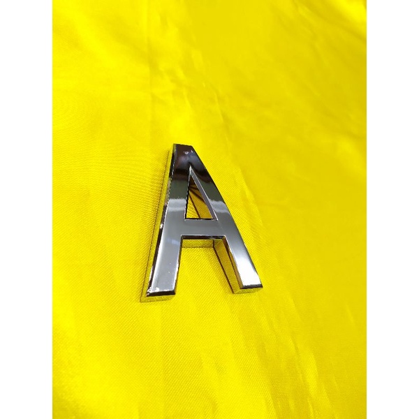 Huruf Timbul/ Angka Chrome/ Nomor Plat Mobil/ Angka Chrome Mewah 7cm/MINIMAL ORDER 4 PCS